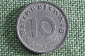 Монета 10 рейхспфеннигов 1940 года, буква A. Пфеннинг, 3 Рейх, Германия.