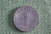 Монета 1 рейхспфенниг 1943 года, буква A. Пфеннинг, 3 Рейх, Германия.