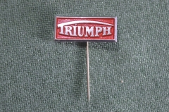 Знак значок "Мотоцикл Триумф Triumph". Мотоциклист. Великобритания. 1970е.