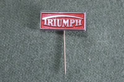 Знак значок "Мотоцикл Триумф Triumph". Мотоциклист. Великобритания. 1970е.