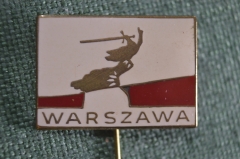 Знак значок "Варшава". Тяжелый металл. Эмаль. Периода СССР.