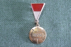 Знак значок "Спартак мяч футбол". СССР.