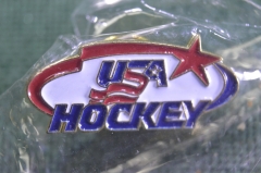 Знак значок "USA Hockey". Федерация Хоккей США. Америка.