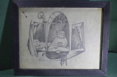 Картина, рисунок, графика. Художник Владимир Татлин. Советский русский авангард, конструктивизм.