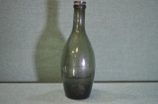 Бутылочка старинная пузатая. Зеленое стекло. 