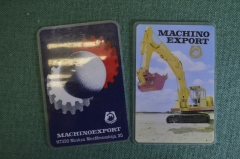 Календарики подборка "Машиноэкспорт, Machinoexport" (2 штуки). Календарь карманный, СССР.
