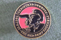 Знак, значок "Ансамбль Красной Армии. Leningrad cowboys. The Red Army ensemble". 12.6.1993