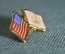 Знак, значок "Флаг США и штата Род-Айленд. United State and Rhode Island Flag". Цанга.