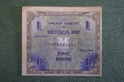Бона, банкнота 1 Одна марка 1944 года. Германия, Американская, союзная оккупация. 