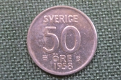 Монета 50 эре 1958 года. Серебро. Швеция. Монета 50 эре 1958 года. Серебро. Швеция.