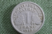 Монета 1 франк 1942 года, Франция.