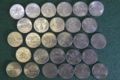 Монеты США, 25 центов  Квотер. Подборка, 28 штук.