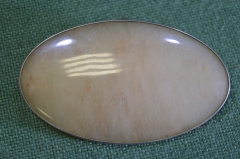 Брошь брошка старинная. Серебро 875 проба. Натуральный камень. Европа. Начало 20го века. #U