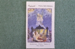 Марка, вкладыш "Ангел". Andersen Fairy tales 4 stamps, реклама сигарет Piedmont. 1910-е гг