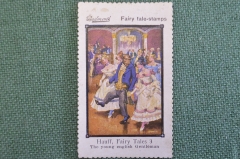 Марка, вкладыш "Молодой Английский Джентльмен" Hauff Fairy tales  3 stamps, реклама Piedmont. 1910-е