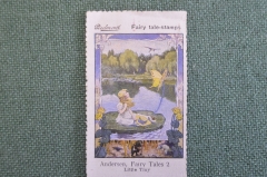 Марка, вкладыш "Дюймовочка". Andersen Fairy tales 2 stamps, реклама сигарет Piedmont. 1910-е