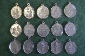 Жетоны христианские, Европа. Легкий металл. 15 штук. Подборка #1