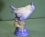 Статуэтка фарфоровая "Синица птица". Фарфор. Гжель. СССР. #U