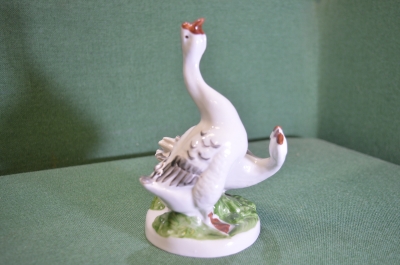 Статуэтка фарфоровая "Гуси". Фарфор. Гарднер. Вербилки. 1990е. #U