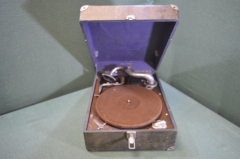 Патефон старинный "His Master's Voice". 1930е. Великобритания. #1