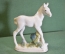 Статуэтка фарфоровая "Жеребенок лошадь конь". Фарфор. Гжель. СССР. #U