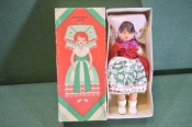 Кукла игрушка Девушка в национальном костюме. VEB Puppenfabrik. Коробка. Германия. ГДР. Кукла игрушка Девушка в национальном костюме. VEB Puppenfabrik. Коробка. Германия. ГДР.