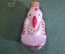 Игрушка елочная стеклянная "Ворона с сыром". Стекло, подвес.