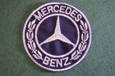 Шеврон шитый нашивка "Мерседес Mercedes". Винтаж. Германия. 1970е.