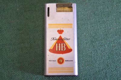Зажигалка газовая "Сигареты HB". Винтаж.