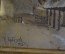Картина старинная "Домик в деревне". Художник Констанитин Горбатов, 1912 год. Красивая рама.