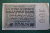 Бона, банкнота 100000000 Сто миллионов марок. Einhundert milliom mark. Германия, 1923 год.