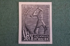 Экслибрис, ex libris, книжный знак. Из книг Вигилева. Библиотека. #1
