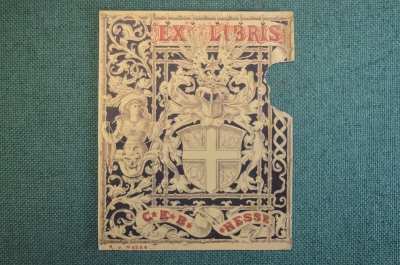 Экслибрис, ex libris, книжный знак. G E B Hesse. Геральдика. Библиотека.