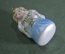 Елочная игрушка из стекла "Ангел, ангелочек". Стекло. Голубая одежда. Клинское объединение "Елочка".