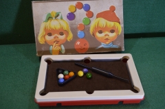 Игра детская настольная "Мини бильярд". СССР.