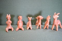 Фигурки животных, глиняный зоопарк. Балхарская керамика. Глина. Фигурки животных, глиняный зоопарк. Балхарская керамика. Глина.