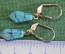 Серьги, сережки. Бирюза.