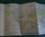 Записная книга старинная с картами. Кожа. Тиснение. Царская Россия. 1905 год.
