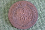 Монета 2 копейки 1757 года. Медь. Елизавета. Царская Россия. Состояние.