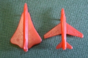 Самолет, самолетик пластиковый (2 штуки). СССР. Самолет, самолетик пластиковый (2 штуки). СССР.