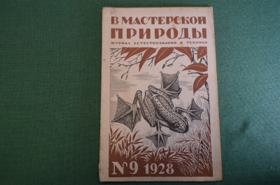 Журнал "В мастерской природы" Номер 9, 1928 г. Электрический человек, полет птиц, "Среди динозавров"