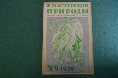 Журнал "В мастерской природы" Номер 9, 1929 год. Металлические кристаллы, плотоядные растения, слух.