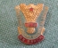 Знак, значок "Участнику уборки урожая на целине". ЦК ВЛКСМ. ММД. СССР. 1958 год.