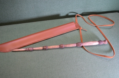 Волшебная палочка Дамблдора. Гарри Поттер, Хогвартс. Дерево, ручная работа, кожаный чехол.