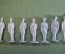 Солдатики оловянные, столбики. Красноармейцы. Старые. Бирюзовый цвет. 7 штук.