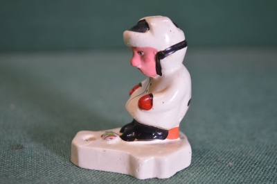 Фигурка курилка курильщик "Рыбак". Рыбалка. СССР.