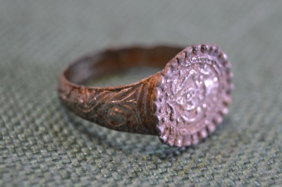 Перстень старинный кольцо владельческое. Монограмма. Германия. 18 век.