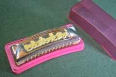 Гармошка губная "Харьков, Харькiв". Футляр. Украинская ССР. 