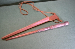 Волшебная палочка Гарри Поттера, Хогвартс. Дерево, ручная работа, кожаный чехол.