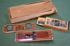 Набор, комплект для просмотра стерео фото Imperial. Прибор, 19 фото, коробка.